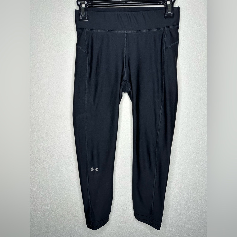 Under Armour Compression Pants Leggings Womens Small Black Heatgear Gym Active